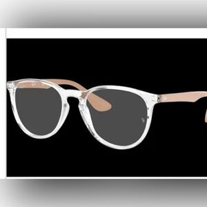 Ray Ban RB 7046 5953 Eyeglasses Frame Only 51-18-140 Transparent Peach Beige